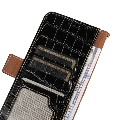 Crocodile Top Layer Cowhide Leather Phone Case, For OnePlus Ace 2 5G, For Xiaomi Redmi 12C / 11A