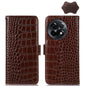 Crocodile Top Layer Cowhide Leather Phone Case, For OnePlus Ace 2 5G, For Xiaomi Redmi 12C / 11A