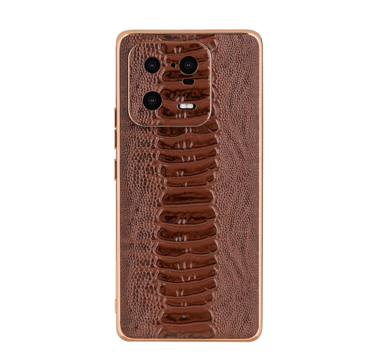 Genuine Leather Weilai Series Nano Electroplating Phone Case