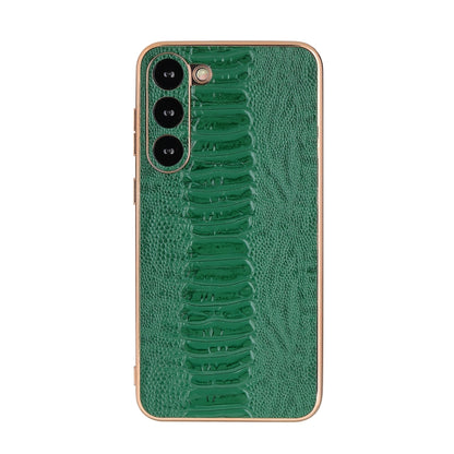 Genuine Leather Weilai Series Nano Electroplating Phone Case, For Samsung Galaxy S23 5G, For Samsung Galaxy S23+ 5G, For Samsung Galaxy S23 Ultra 5G