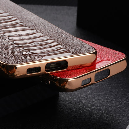 Genuine Leather Weilai Series Nano Electroplating Phone Case, For Samsung Galaxy S23 5G, For Samsung Galaxy S23+ 5G, For Samsung Galaxy S23 Ultra 5G