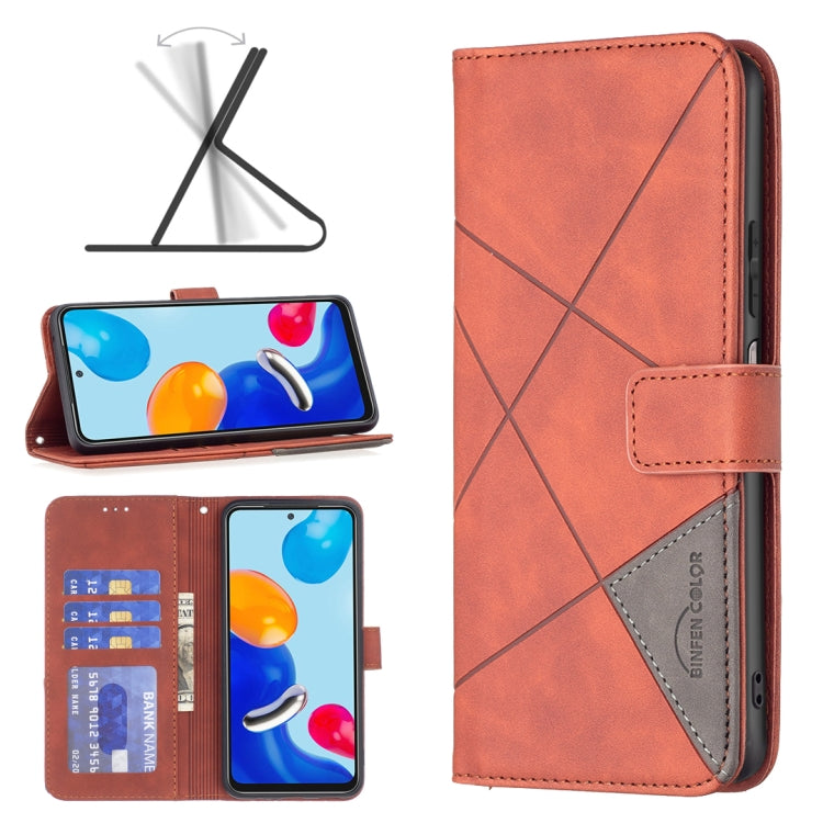 Magnetic Buckle Rhombus Texture Leather Phone Case
