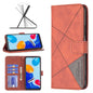 Magnetic Buckle Rhombus Texture Leather Phone Case