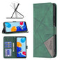 Magnetic Buckle Rhombus Texture Leather Phone Case