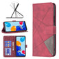 Magnetic Buckle Rhombus Texture Leather Phone Case