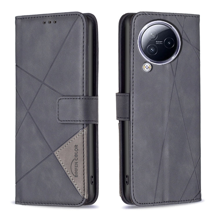 Magnetic Buckle Rhombus Texture Leather Phone Case