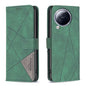 Magnetic Buckle Rhombus Texture Leather Phone Case
