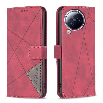 Magnetic Buckle Rhombus Texture Leather Phone Case