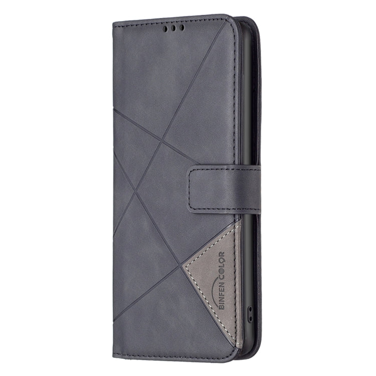 Magnetic Buckle Rhombus Texture Leather Phone Case
