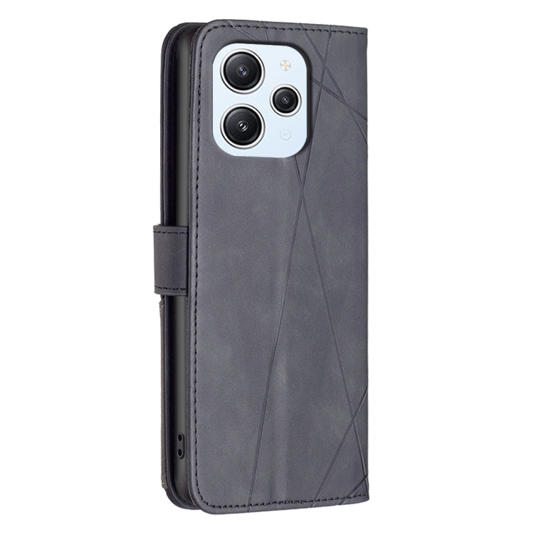 Magnetic Buckle Rhombus Texture Leather Phone Case