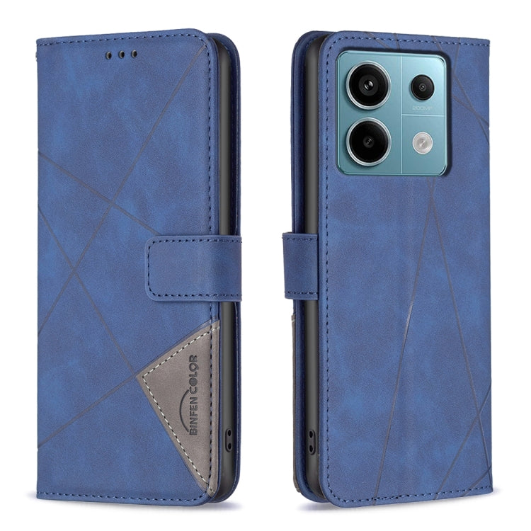 Magnetic Buckle Rhombus Texture Leather Phone Case