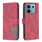 Magnetic Buckle Rhombus Texture Leather Phone Case