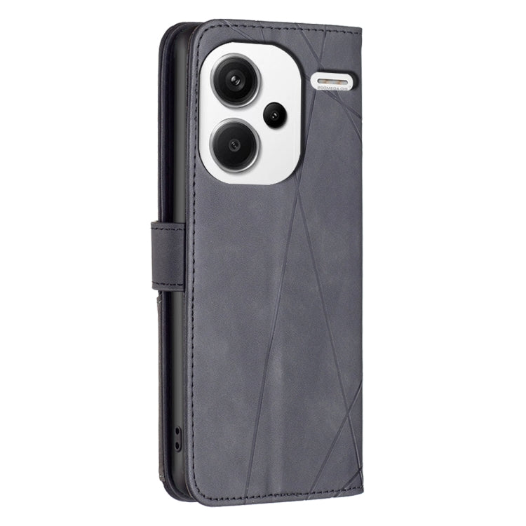 Magnetic Buckle Rhombus Texture Leather Phone Case