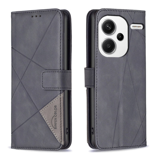 Magnetic Buckle Rhombus Texture Leather Phone Case