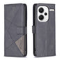 Magnetic Buckle Rhombus Texture Leather Phone Case