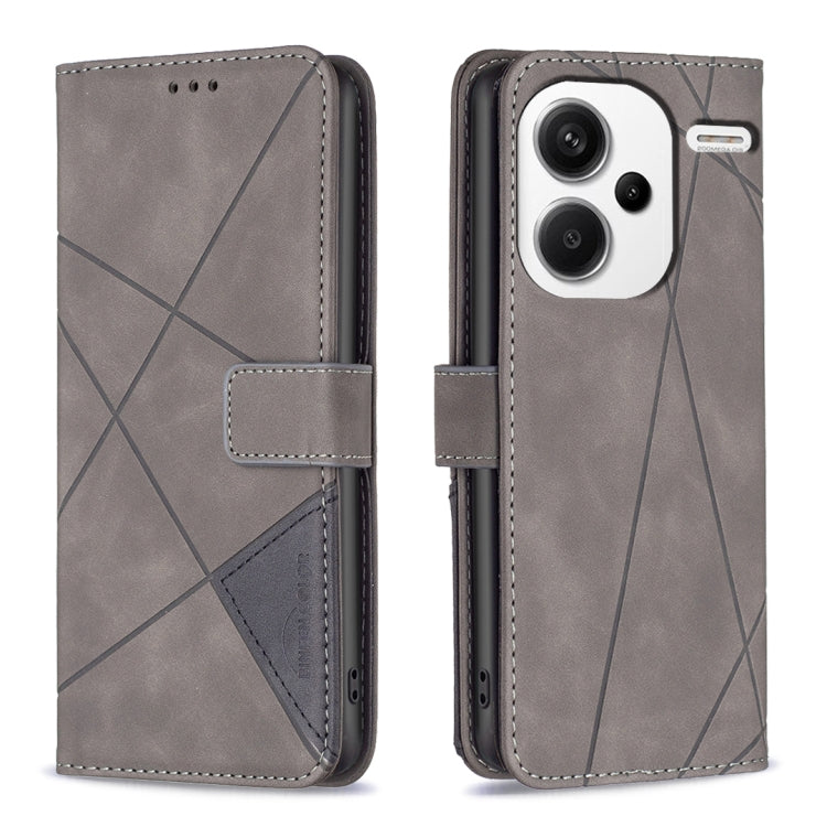 Magnetic Buckle Rhombus Texture Leather Phone Case