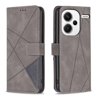Magnetic Buckle Rhombus Texture Leather Phone Case