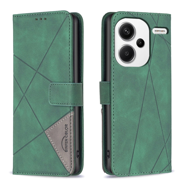 Magnetic Buckle Rhombus Texture Leather Phone Case