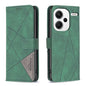Magnetic Buckle Rhombus Texture Leather Phone Case
