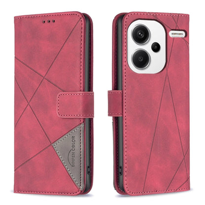 Magnetic Buckle Rhombus Texture Leather Phone Case
