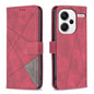 Magnetic Buckle Rhombus Texture Leather Phone Case