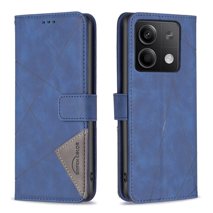 Magnetic Buckle Rhombus Texture Leather Phone Case