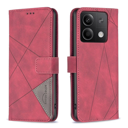 Magnetic Buckle Rhombus Texture Leather Phone Case