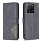 Magnetic Buckle Rhombus Texture Leather Phone Case