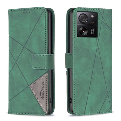 Magnetic Buckle Rhombus Texture Leather Phone Case