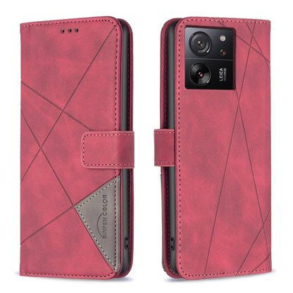 Magnetic Buckle Rhombus Texture Leather Phone Case