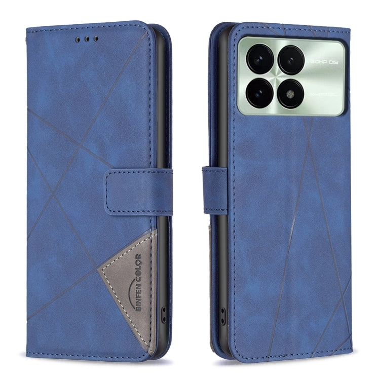 Magnetic Buckle Rhombus Texture Leather Phone Case