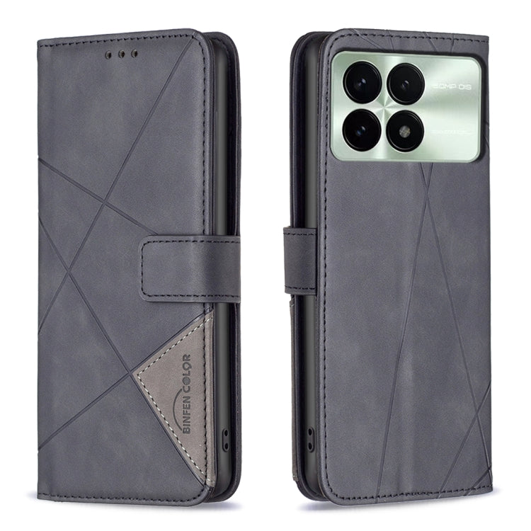 Magnetic Buckle Rhombus Texture Leather Phone Case