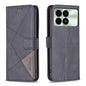 Magnetic Buckle Rhombus Texture Leather Phone Case