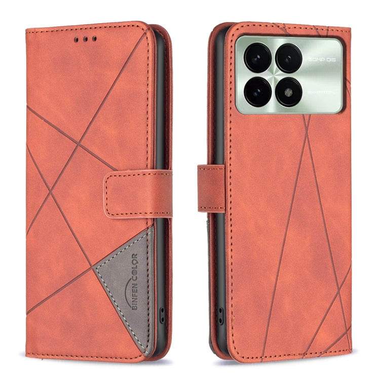 Magnetic Buckle Rhombus Texture Leather Phone Case