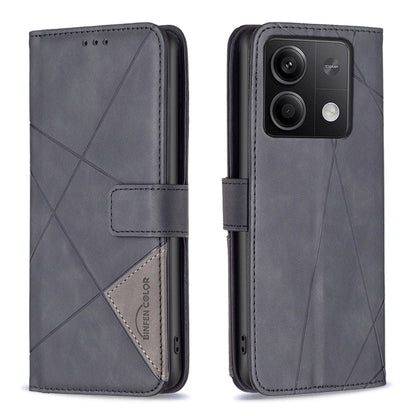 Magnetic Buckle Rhombus Texture Leather Phone Case