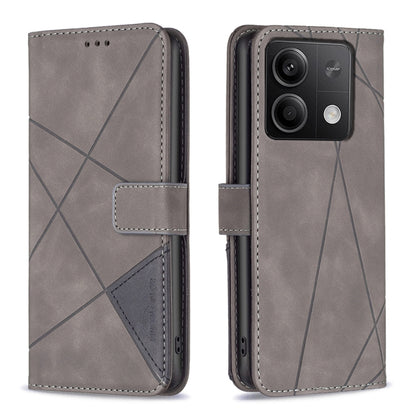 Magnetic Buckle Rhombus Texture Leather Phone Case
