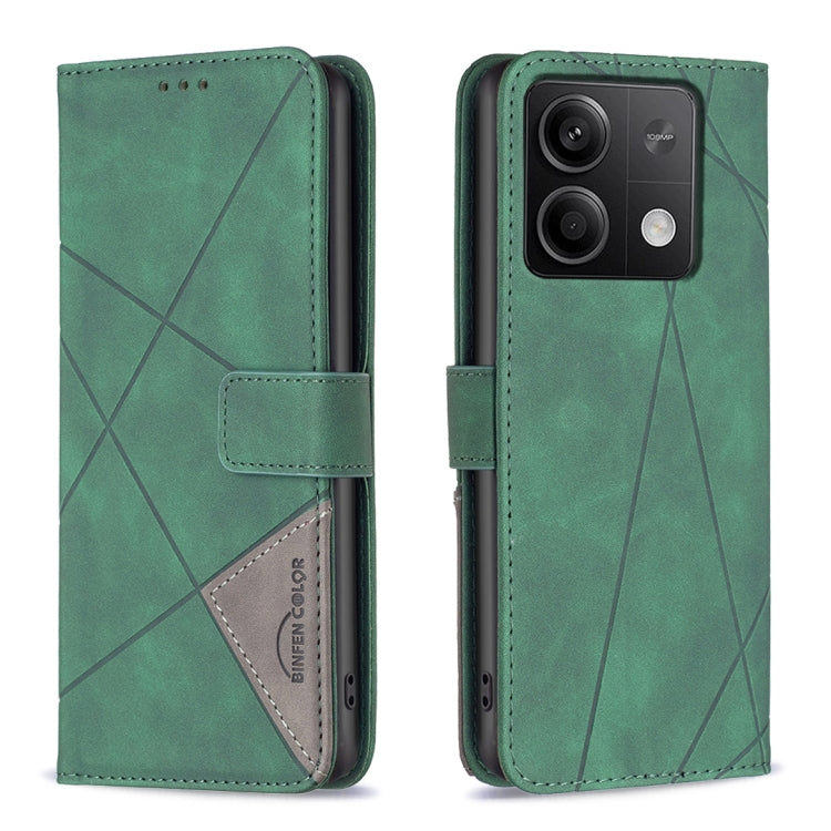 Magnetic Buckle Rhombus Texture Leather Phone Case