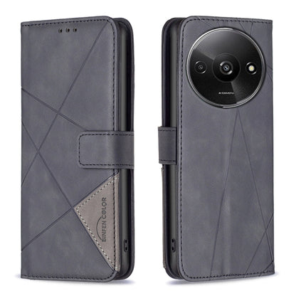 Magnetic Buckle Rhombus Texture Leather Phone Case