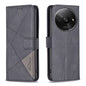 Magnetic Buckle Rhombus Texture Leather Phone Case