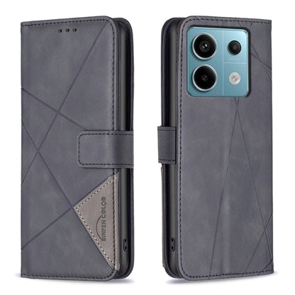 Magnetic Buckle Rhombus Texture Leather Phone Case