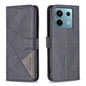 Magnetic Buckle Rhombus Texture Leather Phone Case
