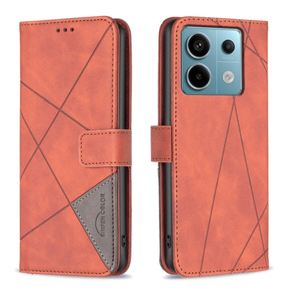 Magnetic Buckle Rhombus Texture Leather Phone Case