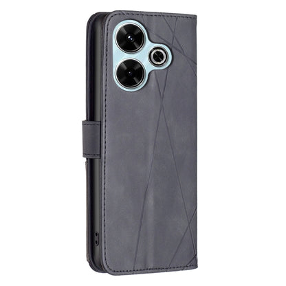 Magnetic Buckle Rhombus Texture Leather Phone Case