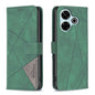 Magnetic Buckle Rhombus Texture Leather Phone Case