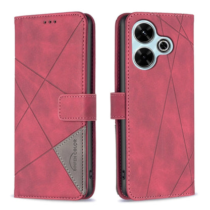 Magnetic Buckle Rhombus Texture Leather Phone Case