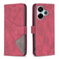 Magnetic Buckle Rhombus Texture Leather Phone Case