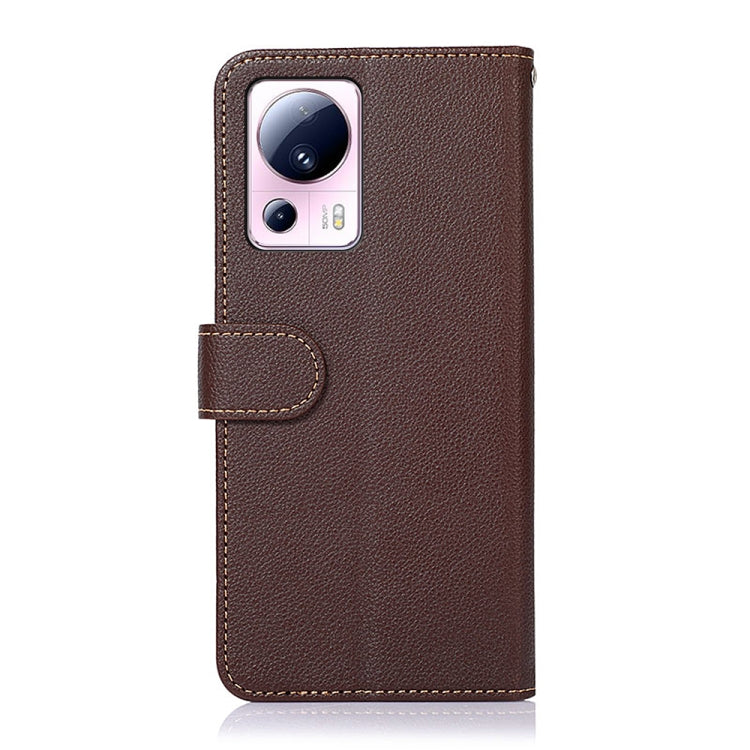 KHAZNEH Litchi Texture Leather RFID Phone Case