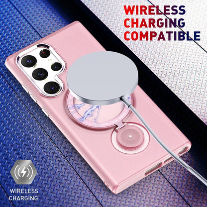 360 Degree Rotation Holder MagSafe Magnetic Phone Case, For Samsung Galaxy S23 Ultra 5G, For Samsung Galaxy S23+ 5G, For Samsung Galaxy S23 5G, For Samsung Galaxy S22 Ultra 5G, For Samsung Galaxy S22+ 5G, For Samsung Galaxy S22 5G