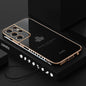 9D Plating Maple Leaf Silicone Phone Case with Strap, For Samsung Galaxy S23 5G, For Samsung Galaxy S23+ 5G, For Samsung Galaxy S23 Ultra 5G, For Samsung Galaxy S22 5G, For Samsung Galaxy S22+ 5G