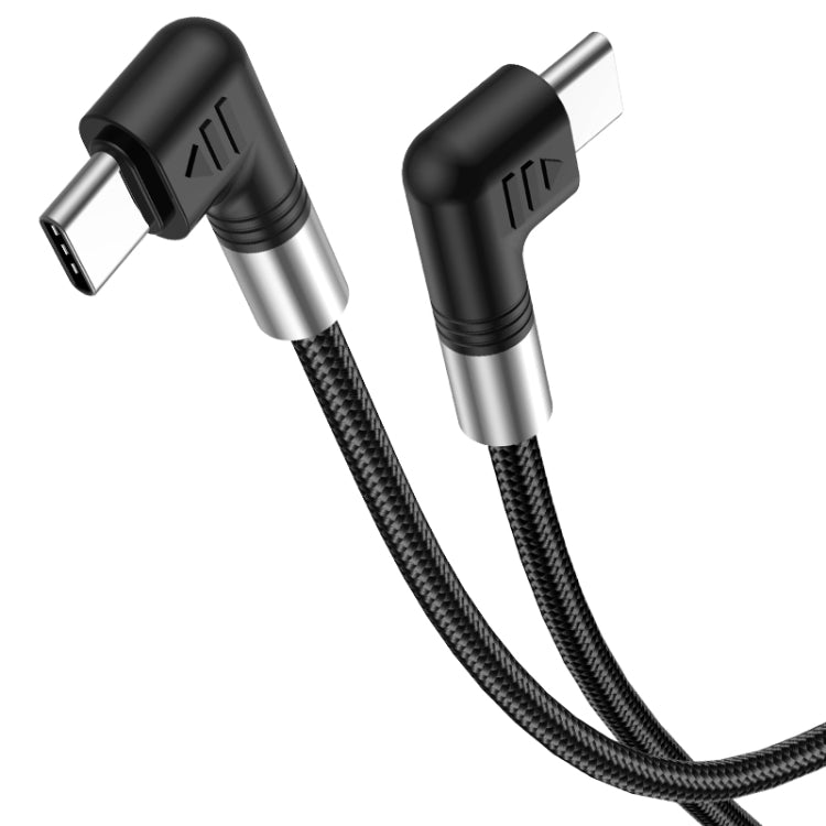 A9 100W USB-C/Type-C to USB-C/Type-C Double Elbow Data Cable
